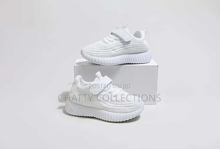 White Sporty Unisex Kids Sneakers Size 25 to 35
