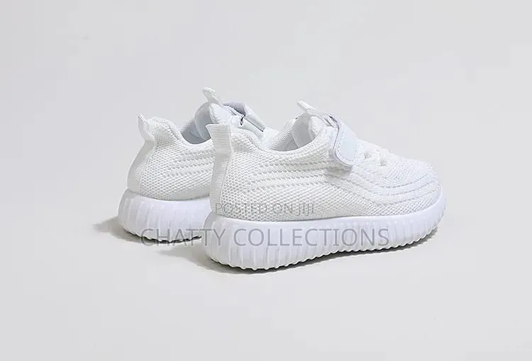 White Sporty Unisex Kids Sneakers Size 25 to 35