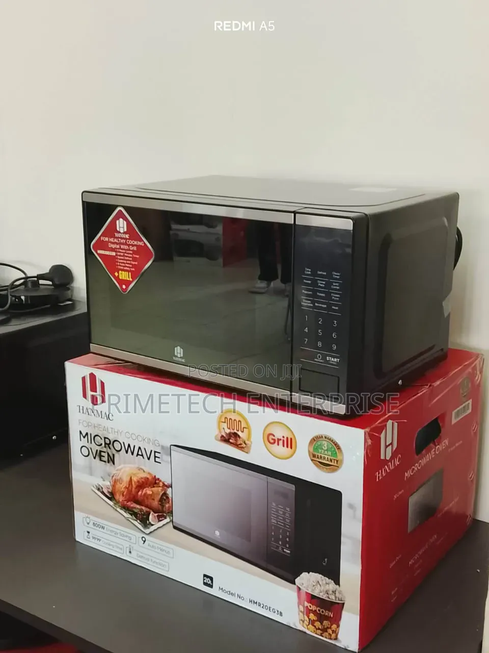 Silver Hanmac 20l Microwave With Grill