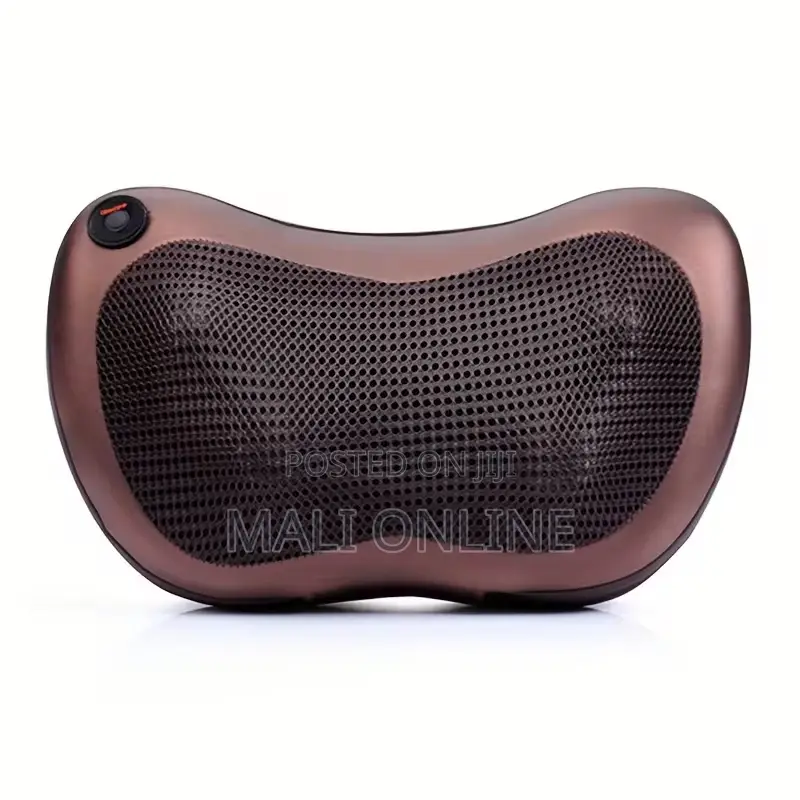 Portable Massage Pillow Heat Deep Kneading Neck Back Lumbar Cushion