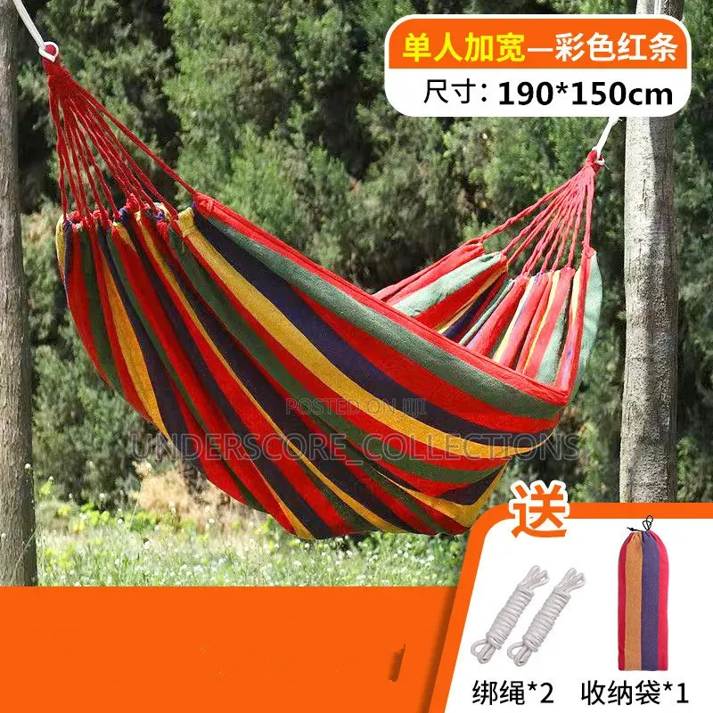 Stripped Outdoor Hammock Heavy Load Bearing Can Hold 2 People