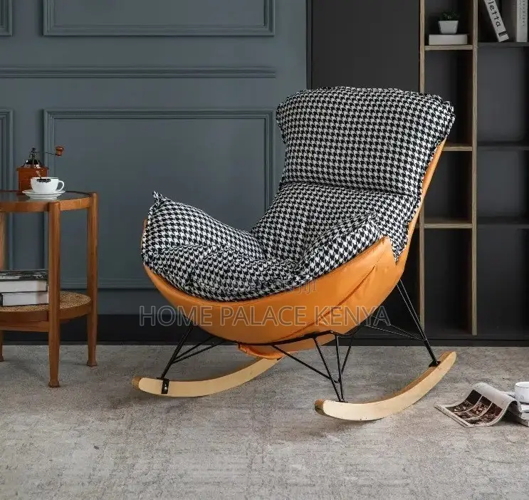 Rocking Chair:Metal Frame Casual Rocking Chair
