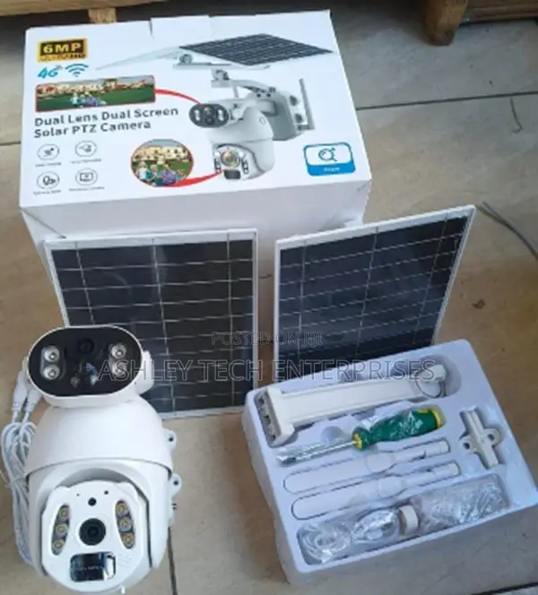 6mp Solar PTZ 4g Security Camera – Dual Panel System