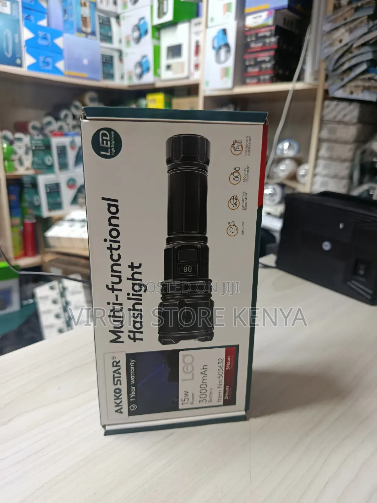Akko Star Multifunctional Flashlight Led Security Torch