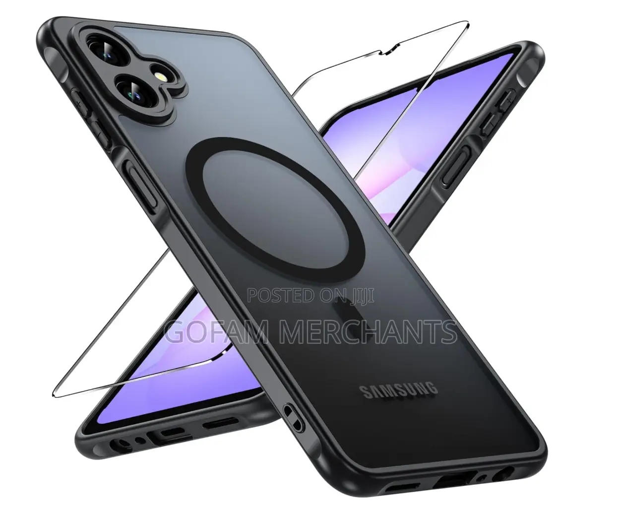 Galaxy A07 Magnetic Charging Case - Black, Electroplated