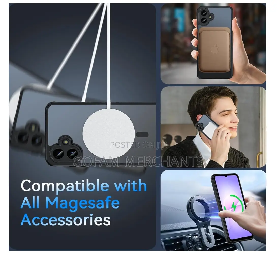 Galaxy A07 Magnetic Charging Case - Black, Electroplated