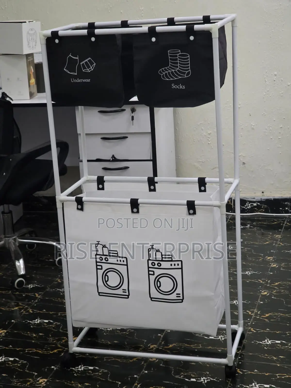 New Laundry Basket Foldable Organizer With Wheels