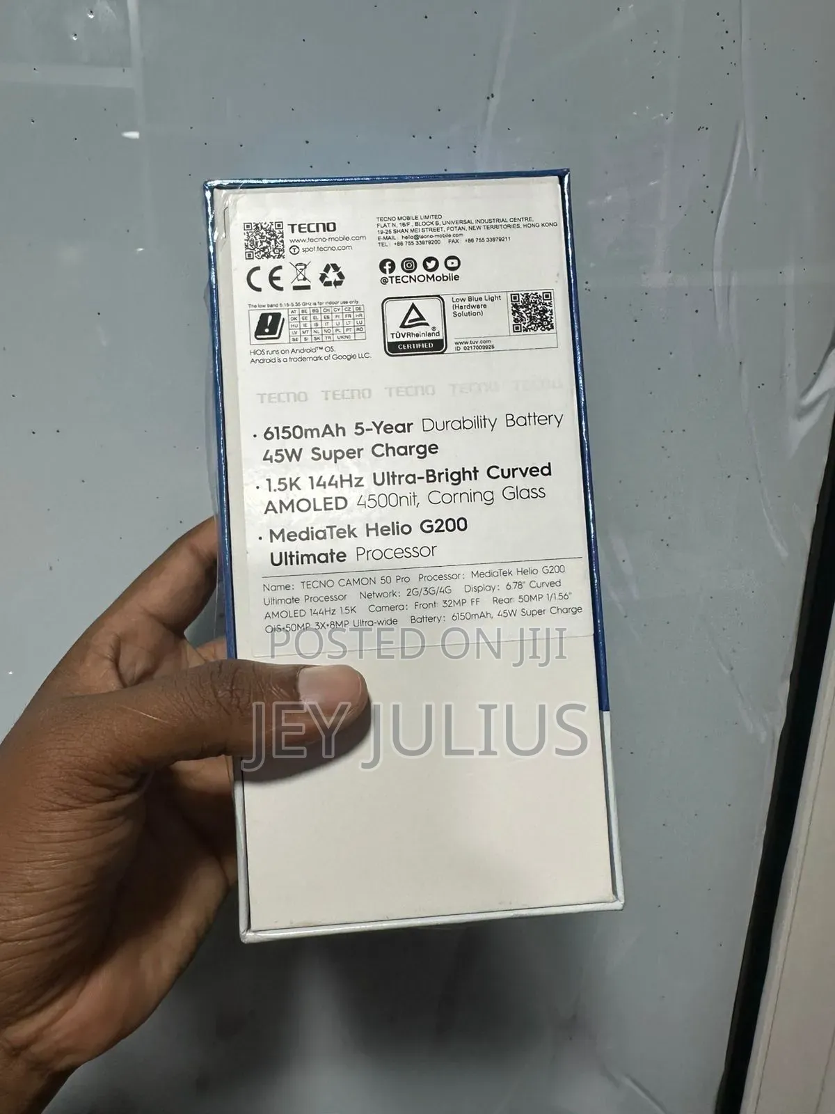 New Tecno Camon 50 Pro 256 GB Black