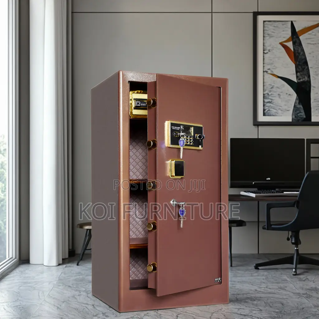 Office Safe : 70kg Heavy-duty Brown Fireproof Digital Safeb