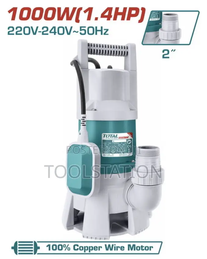 Sewage Submersible Pump 1000w Max.Head:9m Twp810001