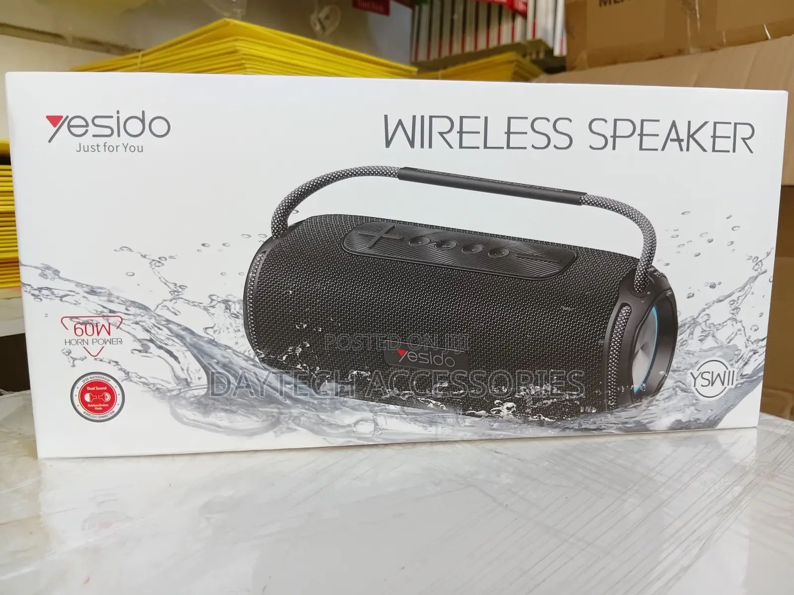 Yesido Ysw11 Portable Bluetooth Heavy Bass Bt Speaker - Black