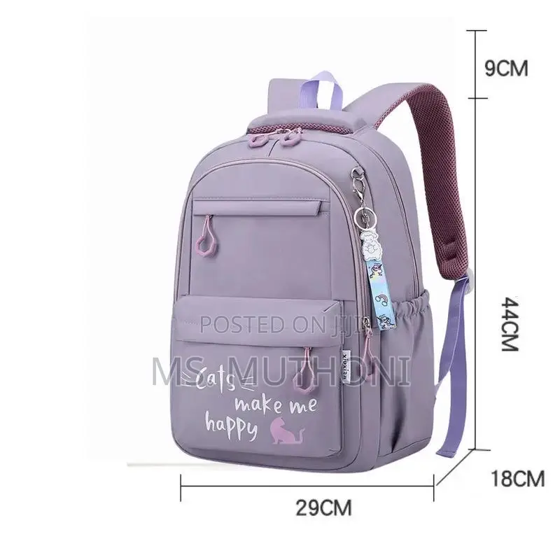 Purple Cute Girls School Backpack