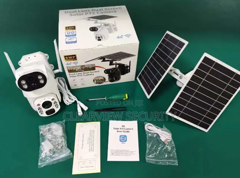 Ubox Dual Lens Solar CCTV Camera – 6mp 4g PTZ