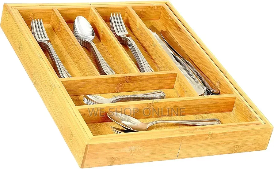Multifunctional Bamboo Drawer Organizer