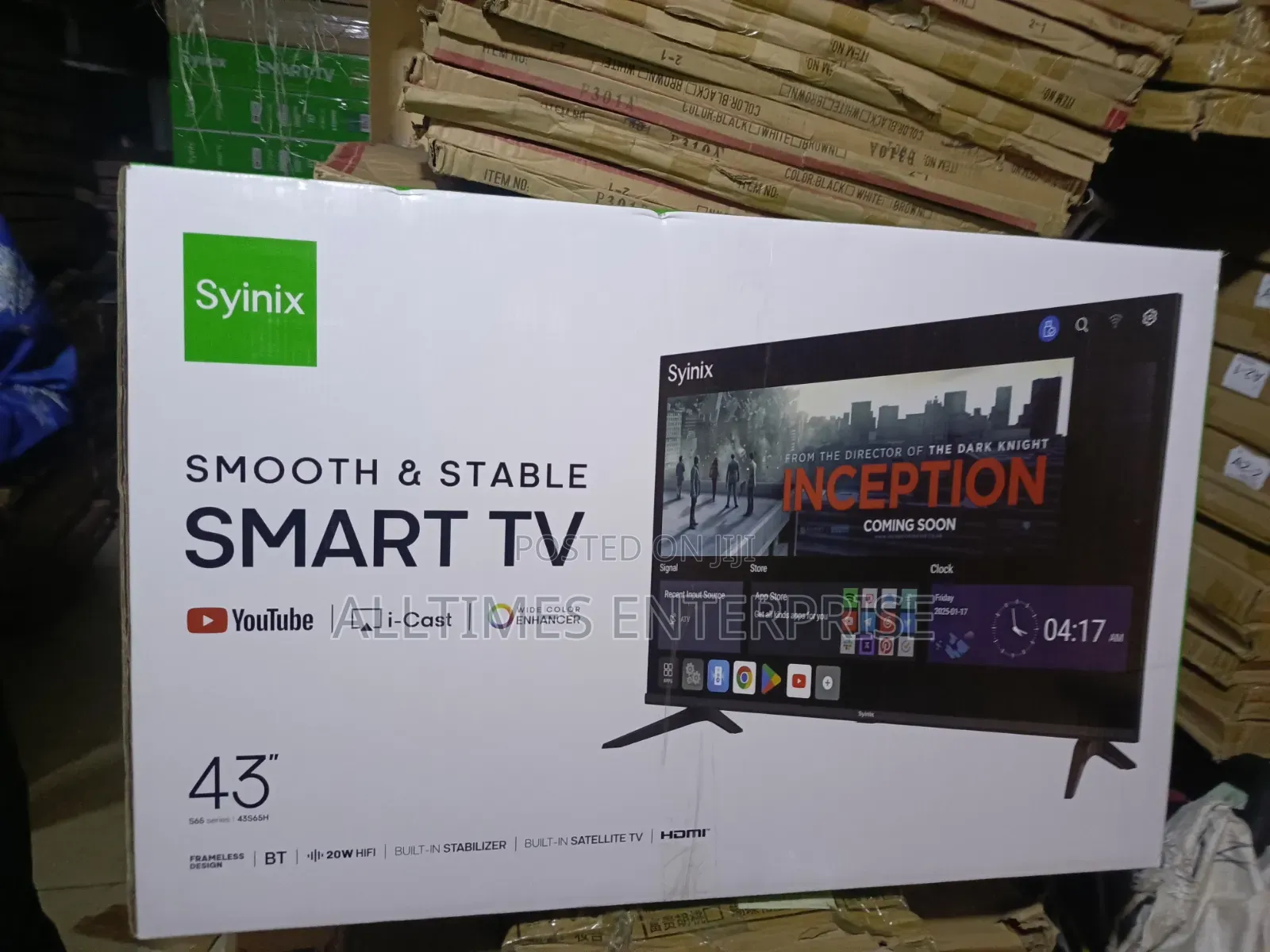 Syinix 43 Inches Smart Android Frameless Tv With Bluetooth Youtube