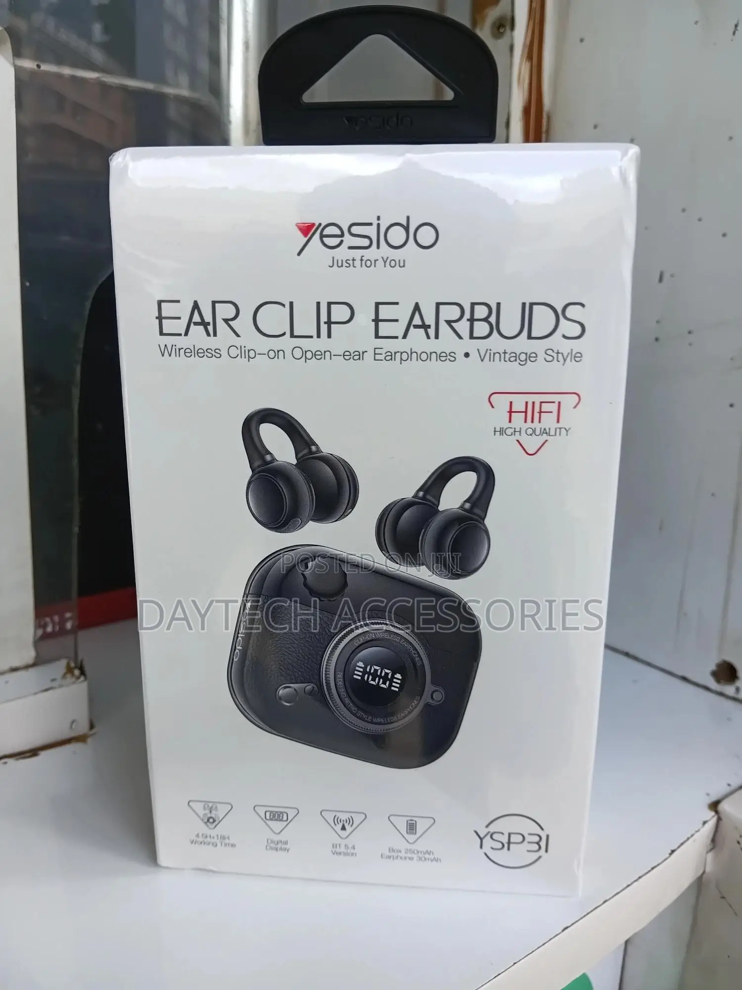 Yesido Ysp31 Open-Ear Clip-on Wireless Bluetooth Earphone Set.