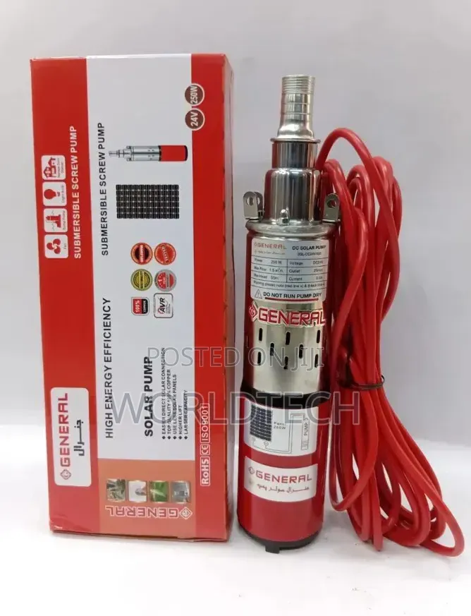 50m General Solar Water Pump/50m Head 24v 250watter Solar Water Pump
