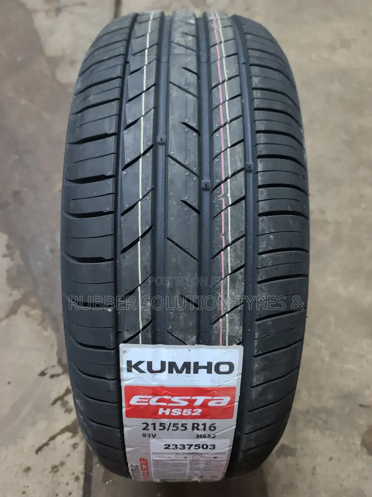 215 /55 R16 Kumho Tyres 93v Ecsta Hs52