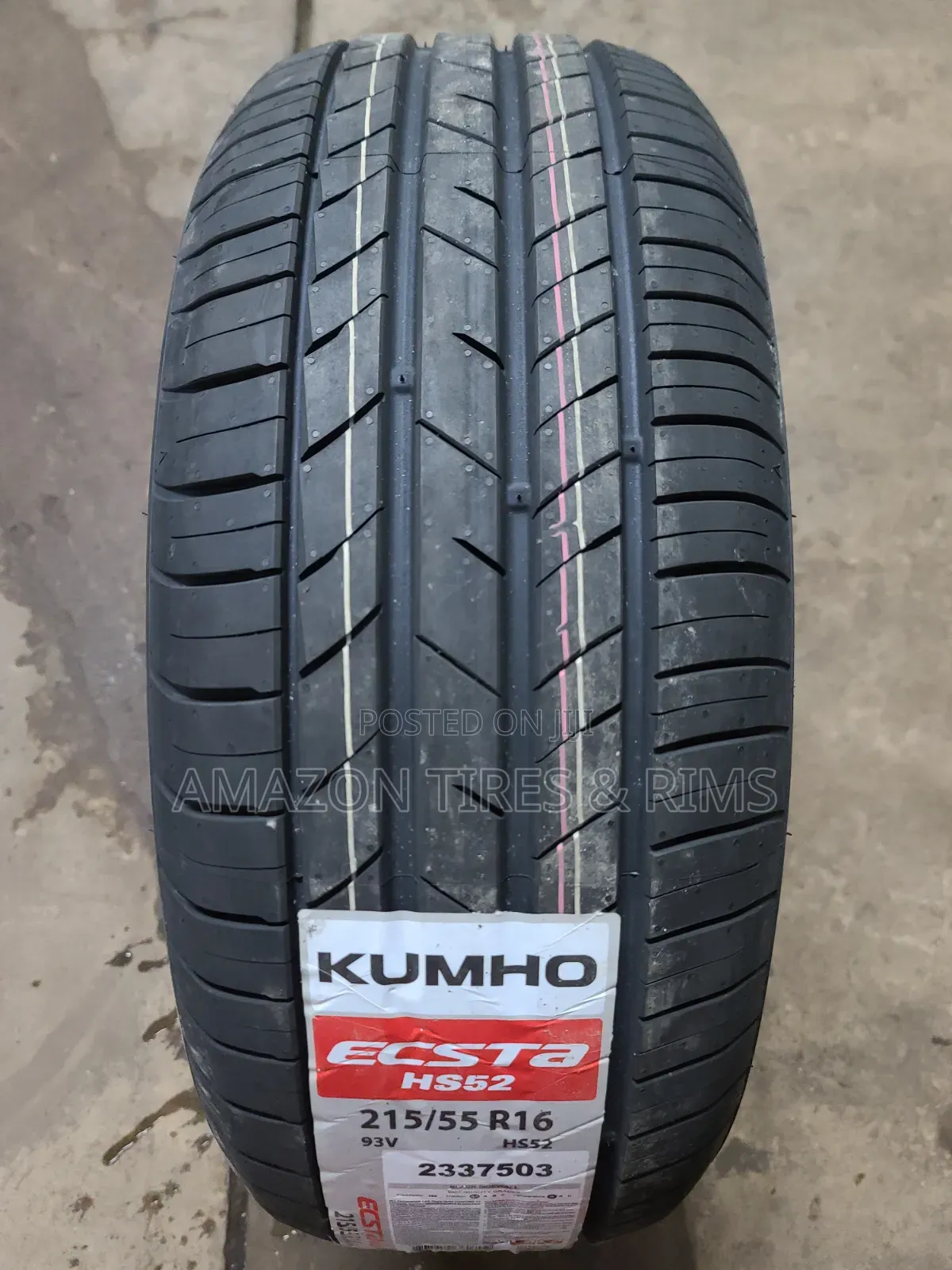 215/55r16 Kumho Tyres 93v Ecsta Hs52