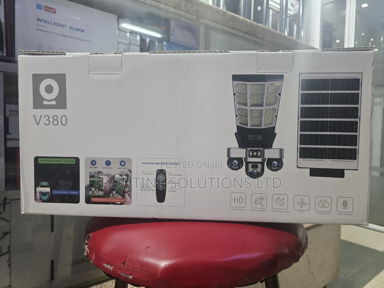 V380 Pro Solar Street Light PTZ Flood Light Camera.