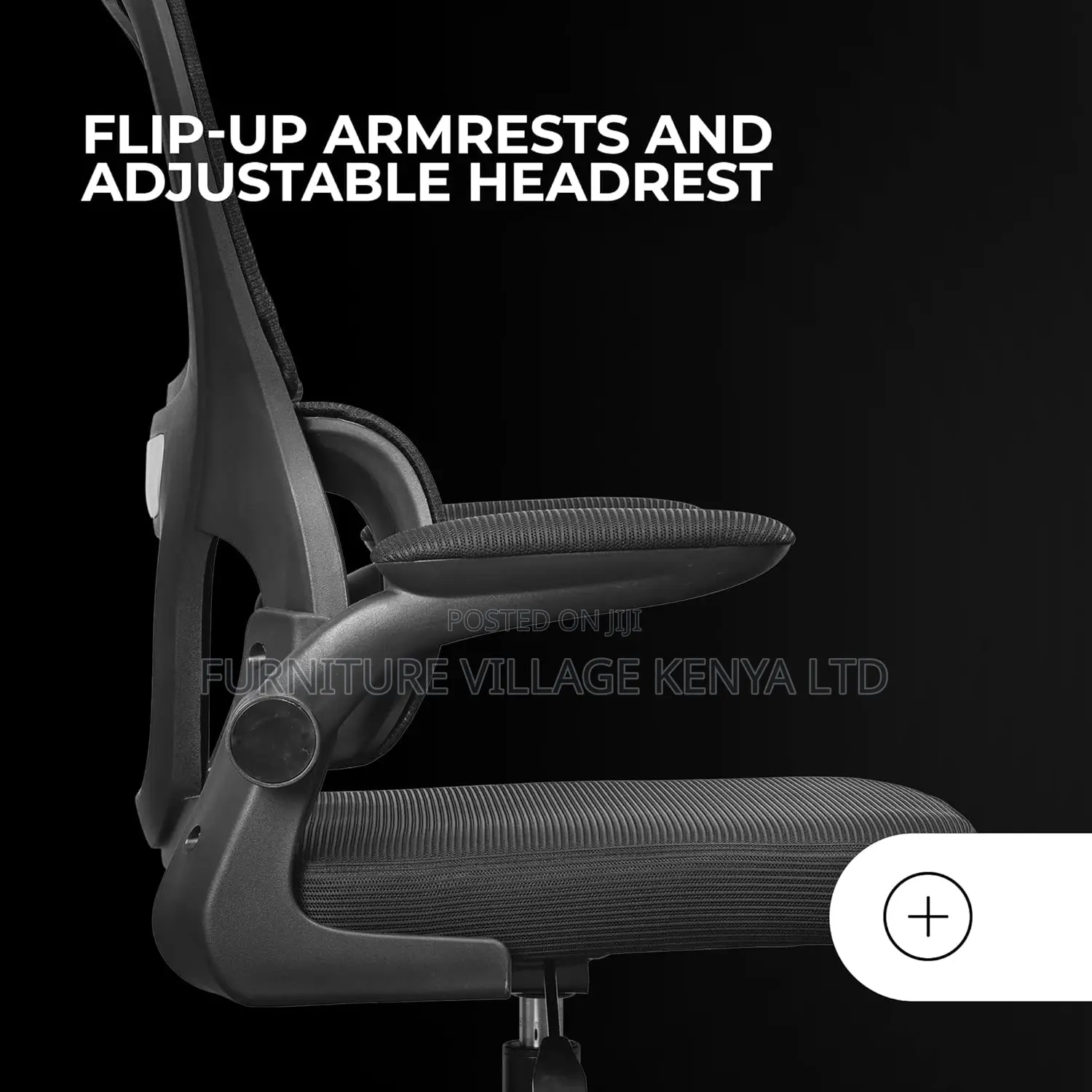 Swivel Ergonomic Mesh Seat With Flipping Arms