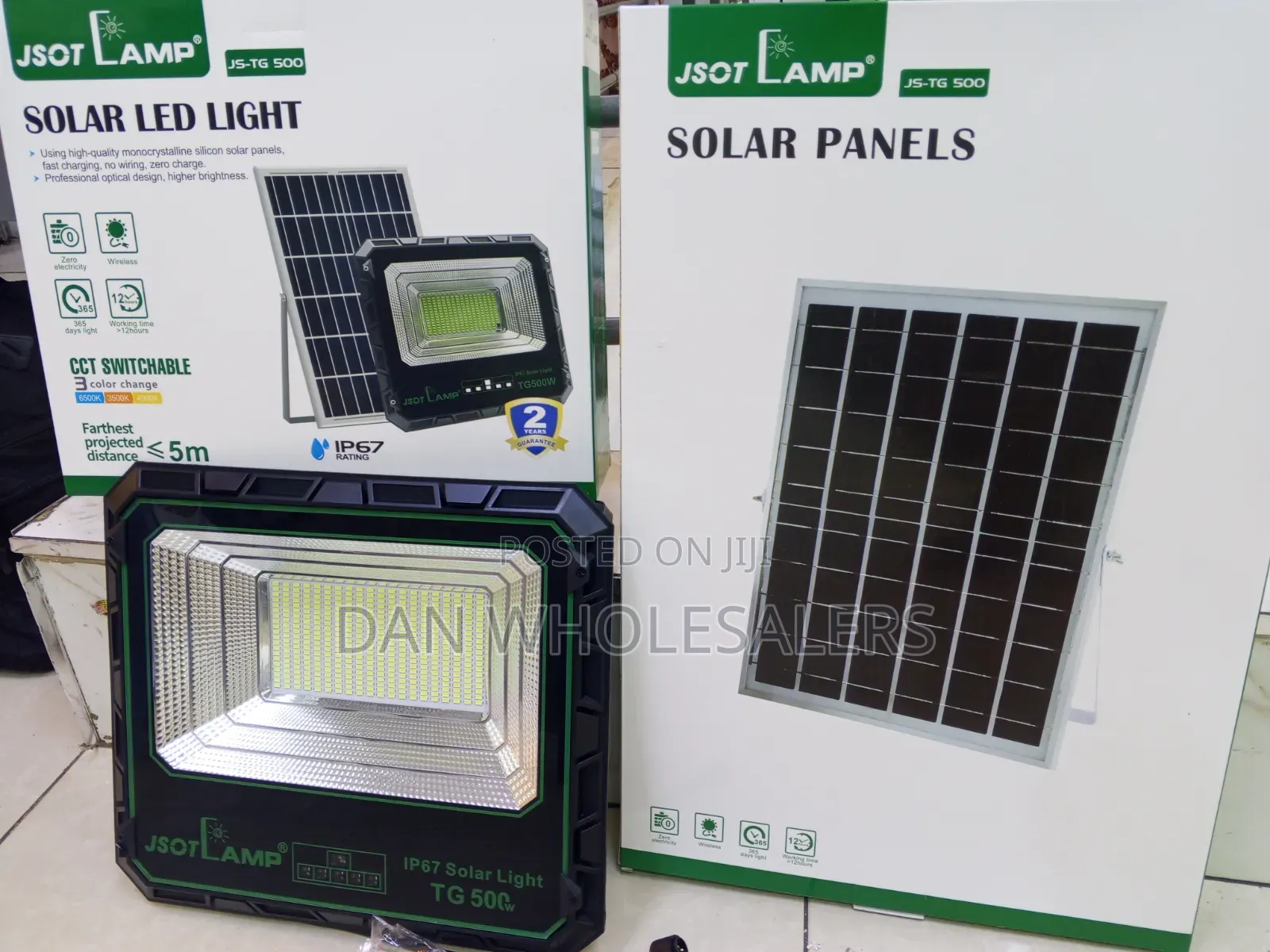 Jsot Tg500watts Solar Floodlight Ip67 Water Proof With Remote Control