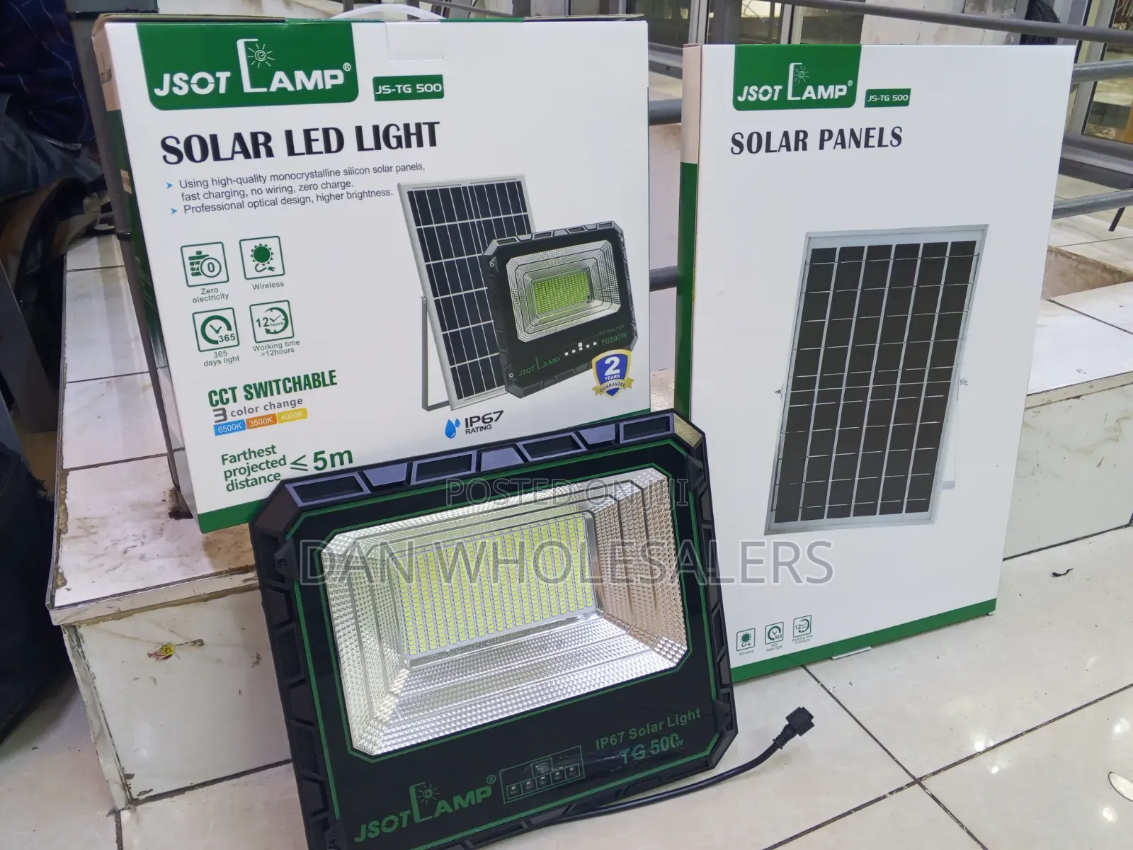 500watts Jsot Floodlight Water Proof With Monocrystaline Panel