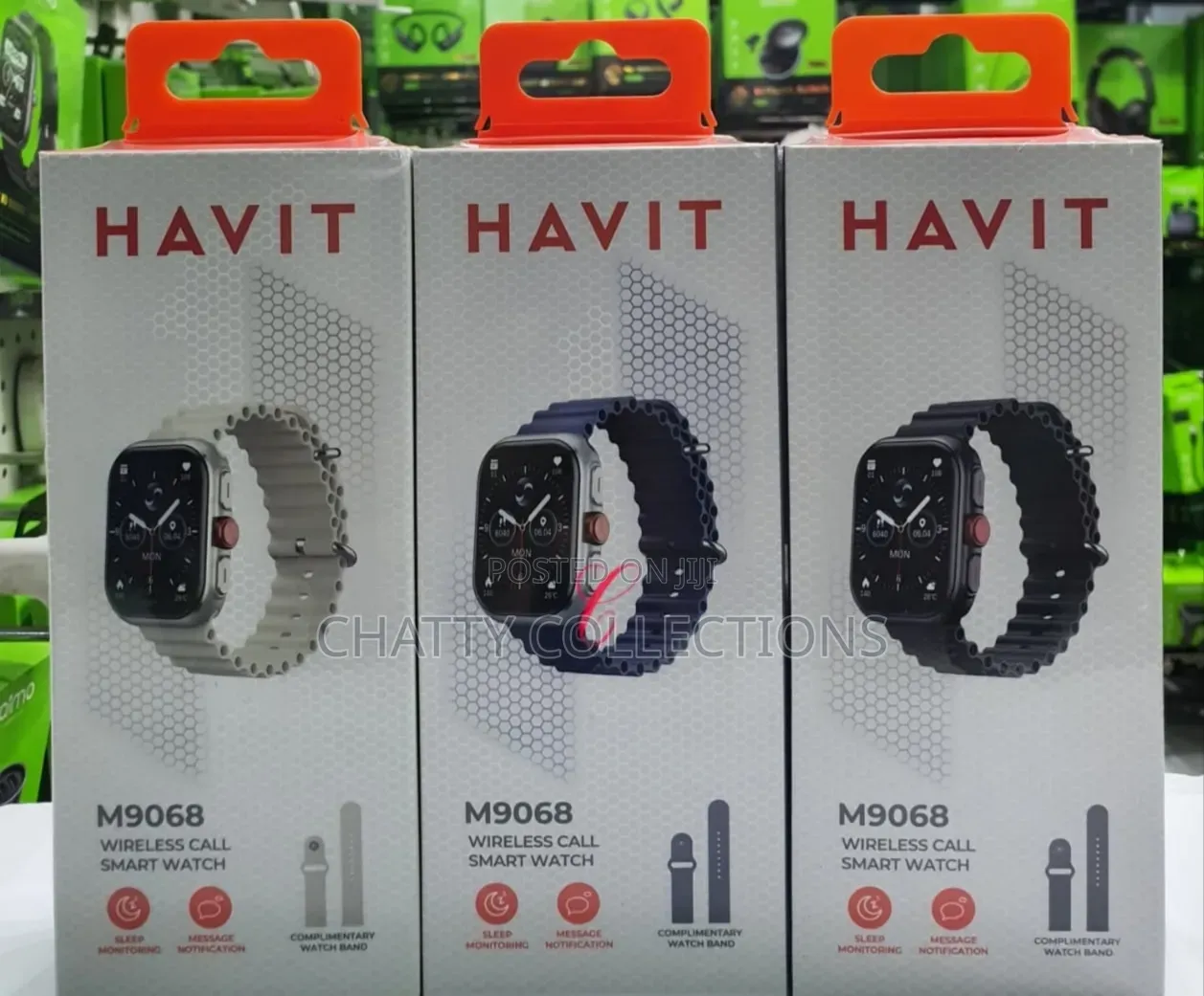 Havit M9068 Amoled Wireless Call Smart Watch With Extra Watch Straps