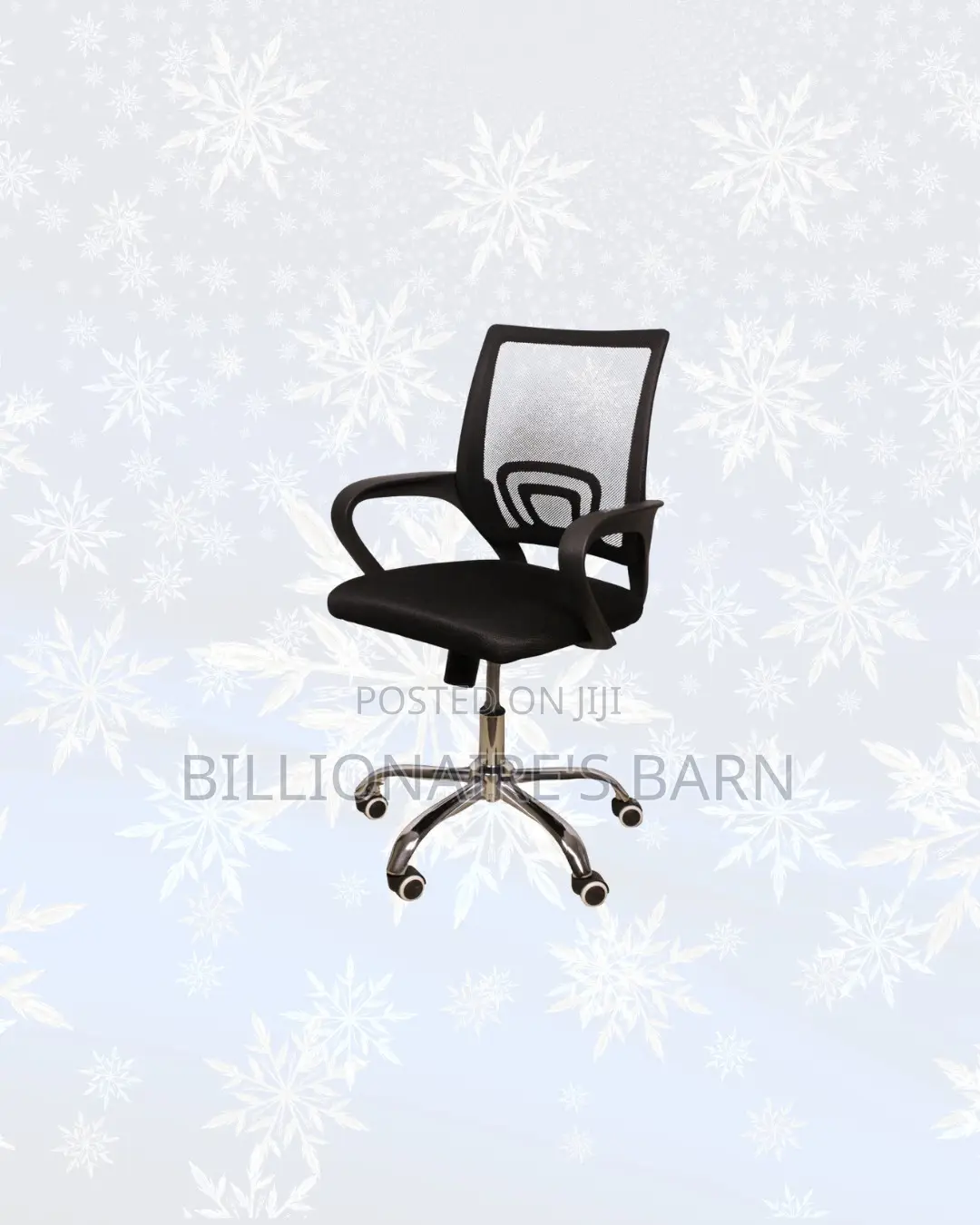 Stylish Mesh Office Chair Ergonomic Fabric Seat With Lumbar Support