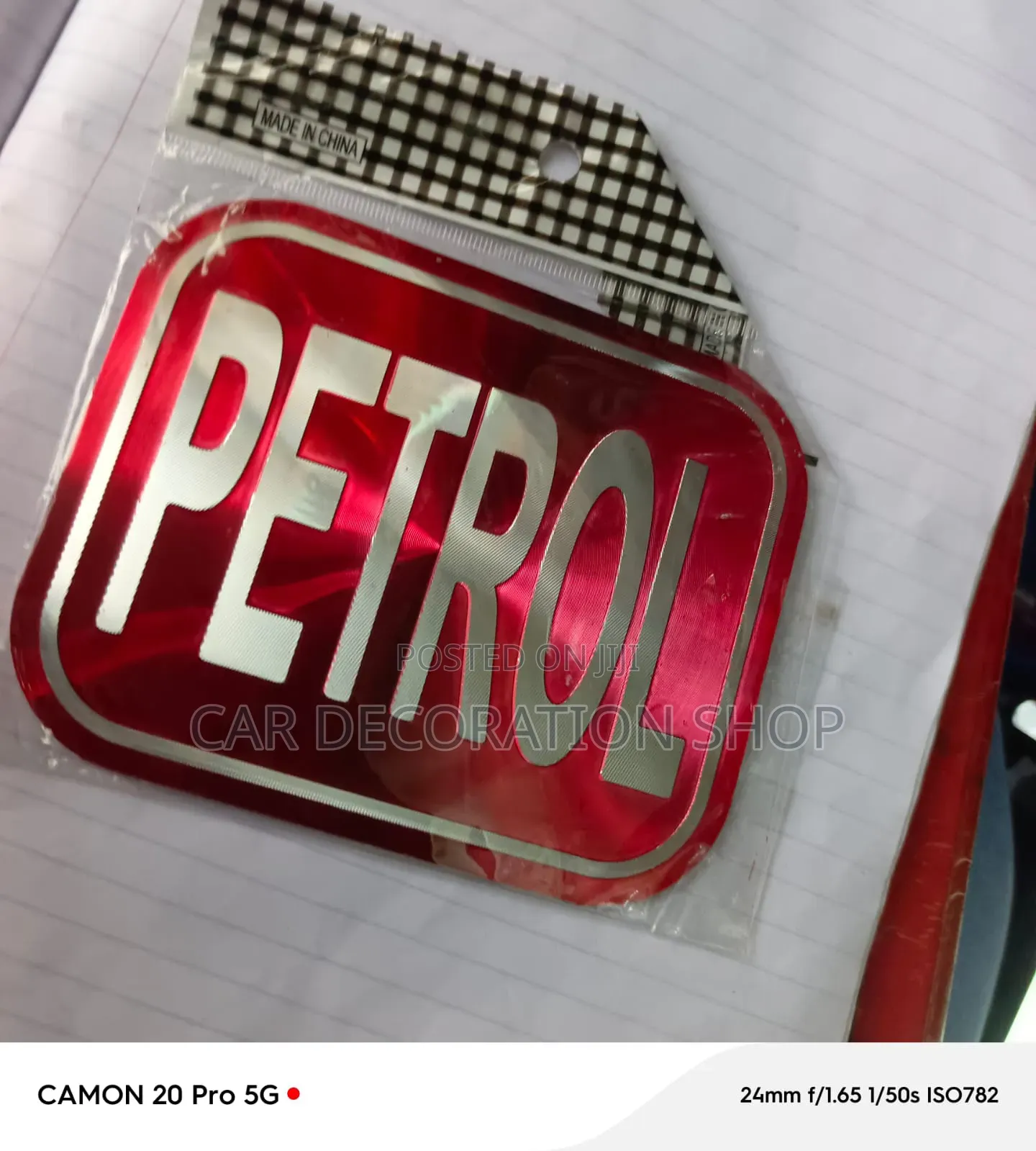 Red Petro Fuel Tanks Identification Plates