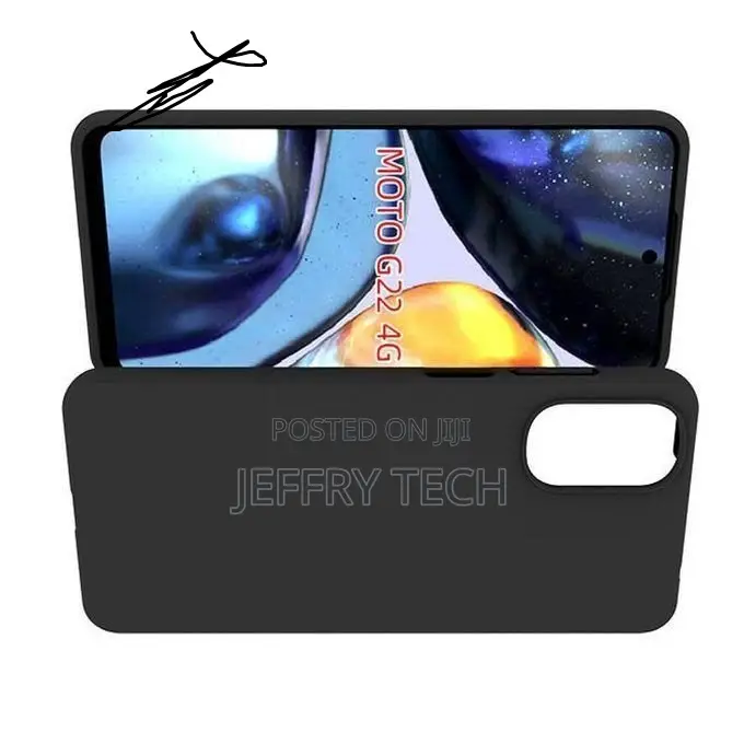 Motorola Moto G22 Soft Silicone Case - Shockproof Tpu Cover, Black
