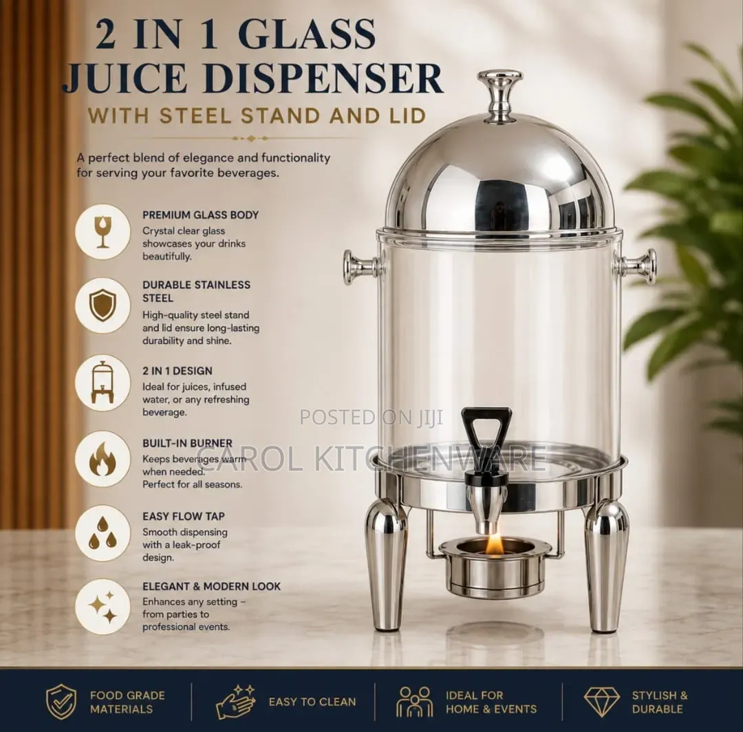 Acrylic 2 in 1 Juice Dispenser