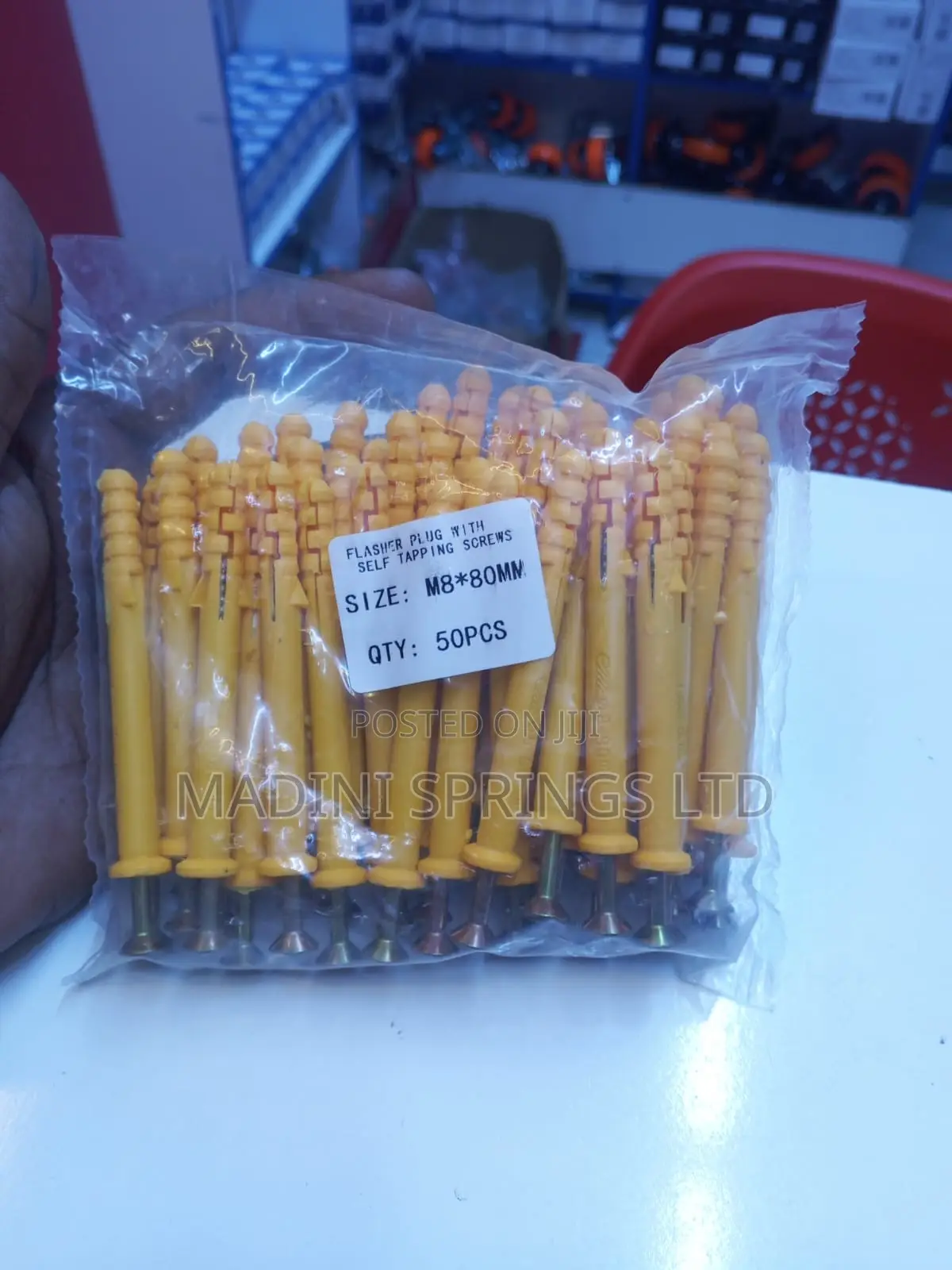 Wall Plug With Self Tapping Screw 8mx80mm(50pcs in a Pkt)