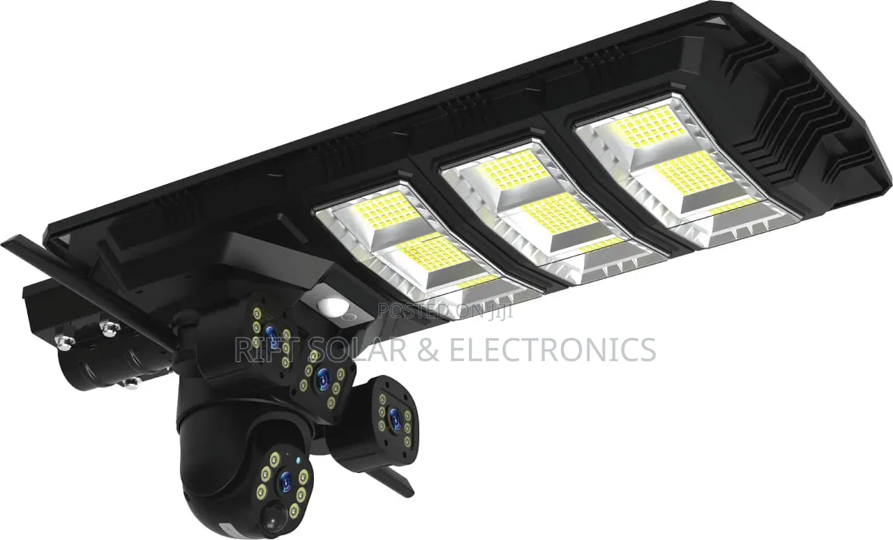 400 W Floodlight CCTV Camera Solar Powered Outdoor Lighting