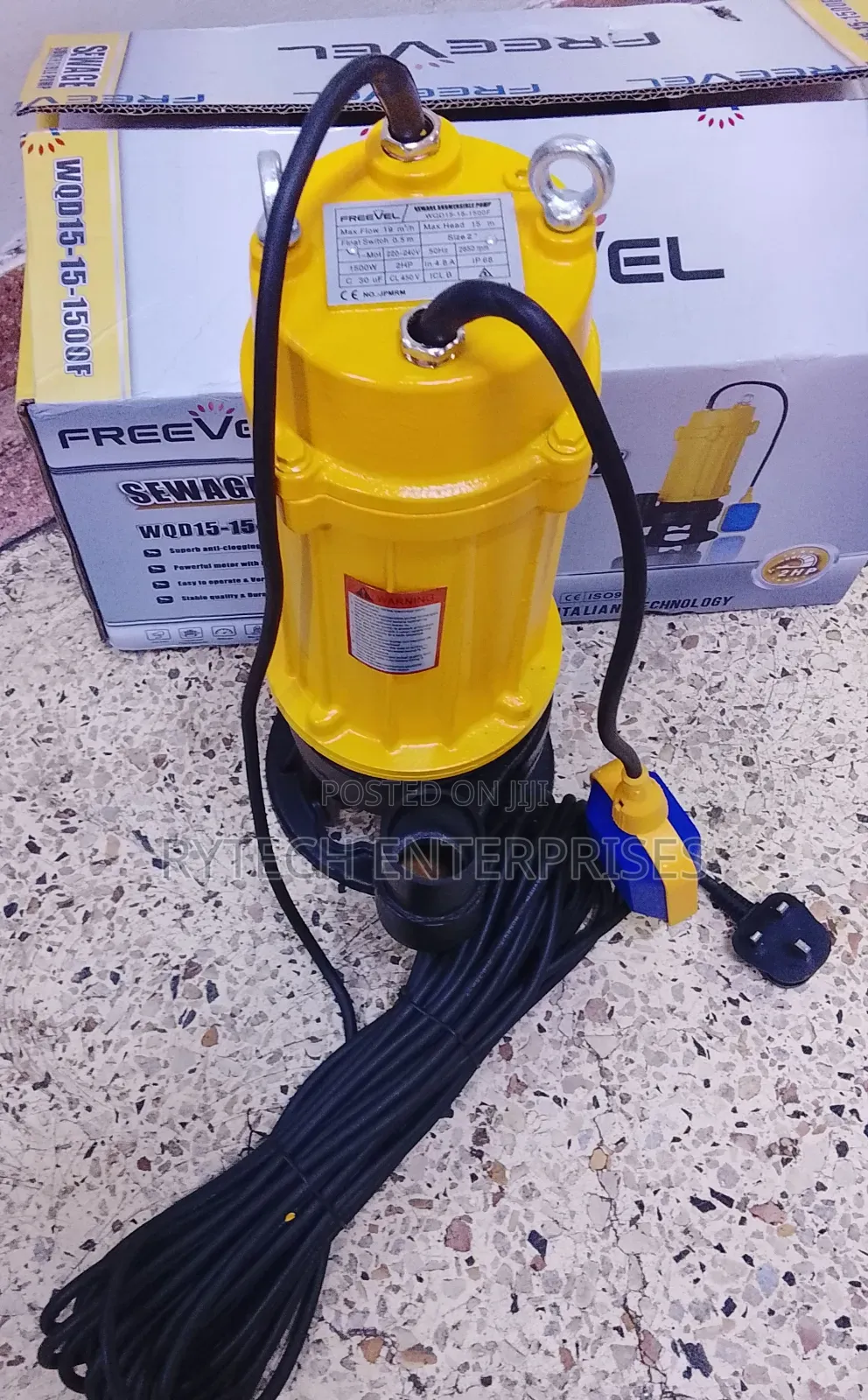 Freevel 2" Submersible Sewage Pump 1500watts