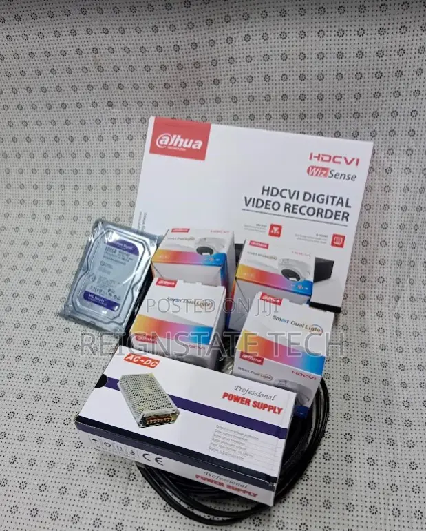 Dahua 4 CCTV Cameras Complete Kit With Audio Recording Cameras Colored