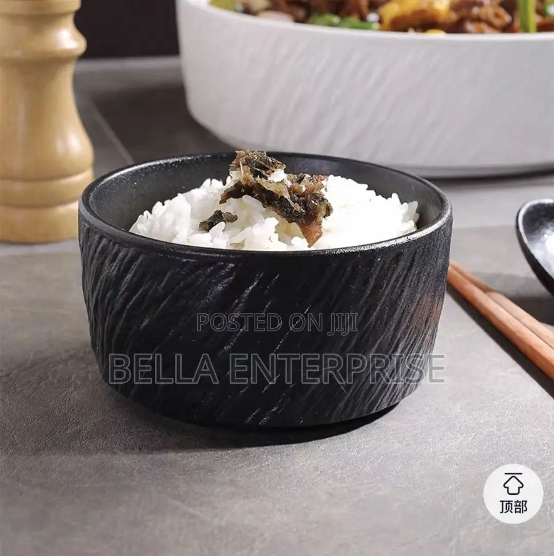 Rock Bowls With Modern Matte Black Finish6pcs at 1,500/-Each at 250/-