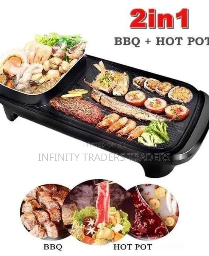 2-in-1 Electric BBQ Grill and Hot Pot