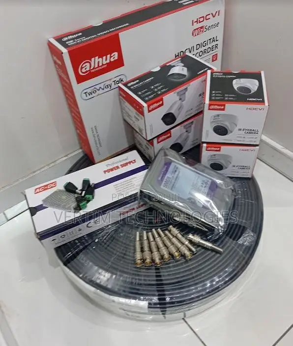 4 Set Camera 4 Cameras Dahua CCTV 4 Camera Set Full Package