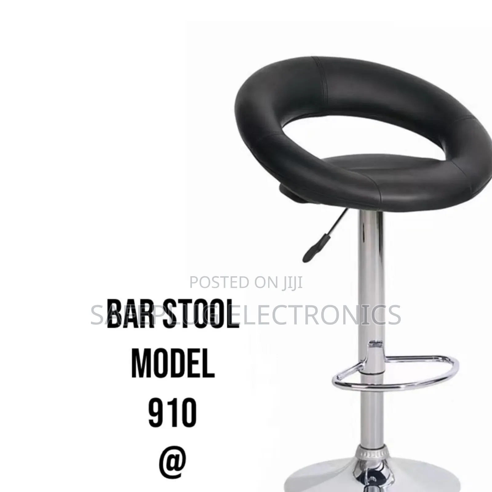 Adjustable Height Kitchen Bar Black Stool