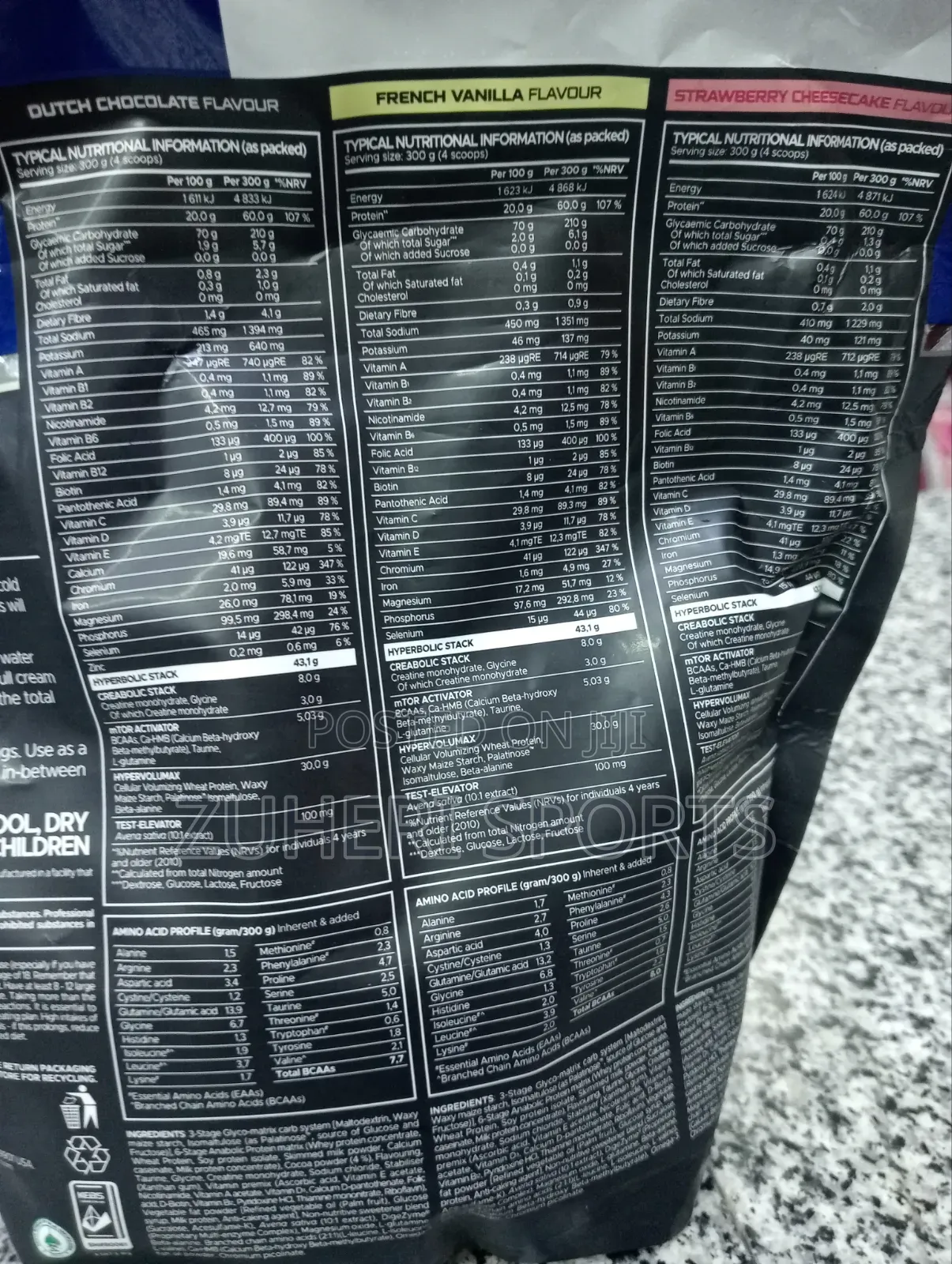 Usn Hyperbolic Mass :1kg 2kg Vanilla, Chocolate Strawberry