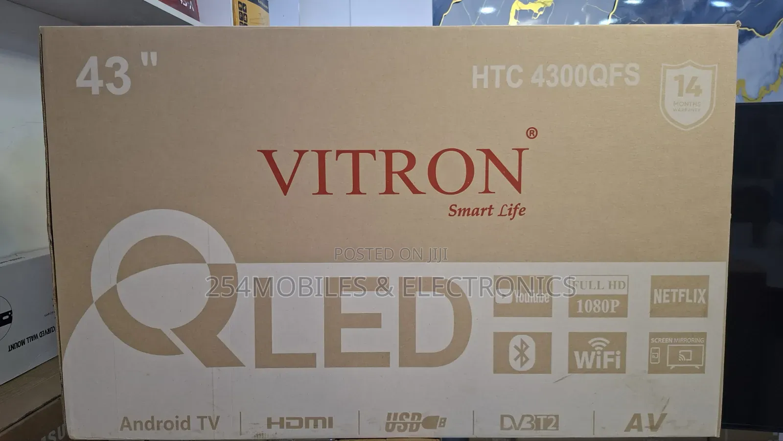 Vitron 43 Inch Qled Frameless Smart Android Tv