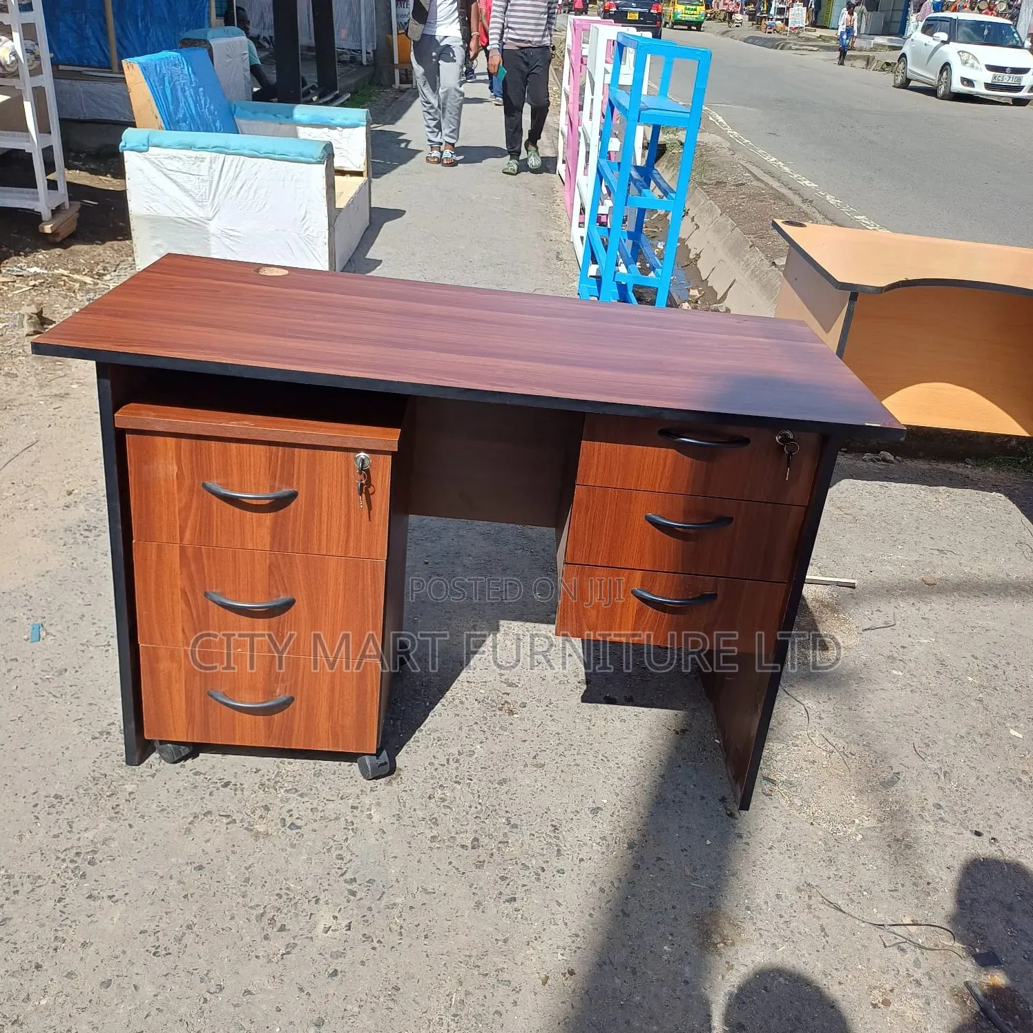 Functional Modern Office Desk/Study Table + Mobile Pedestal Offers