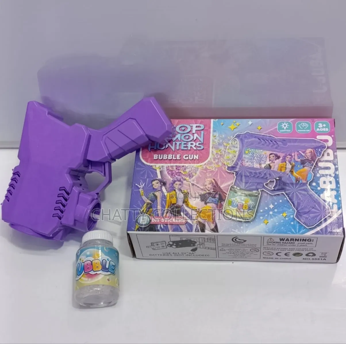 Labubu Electronic Foaming and Light Girls Bubble Gun