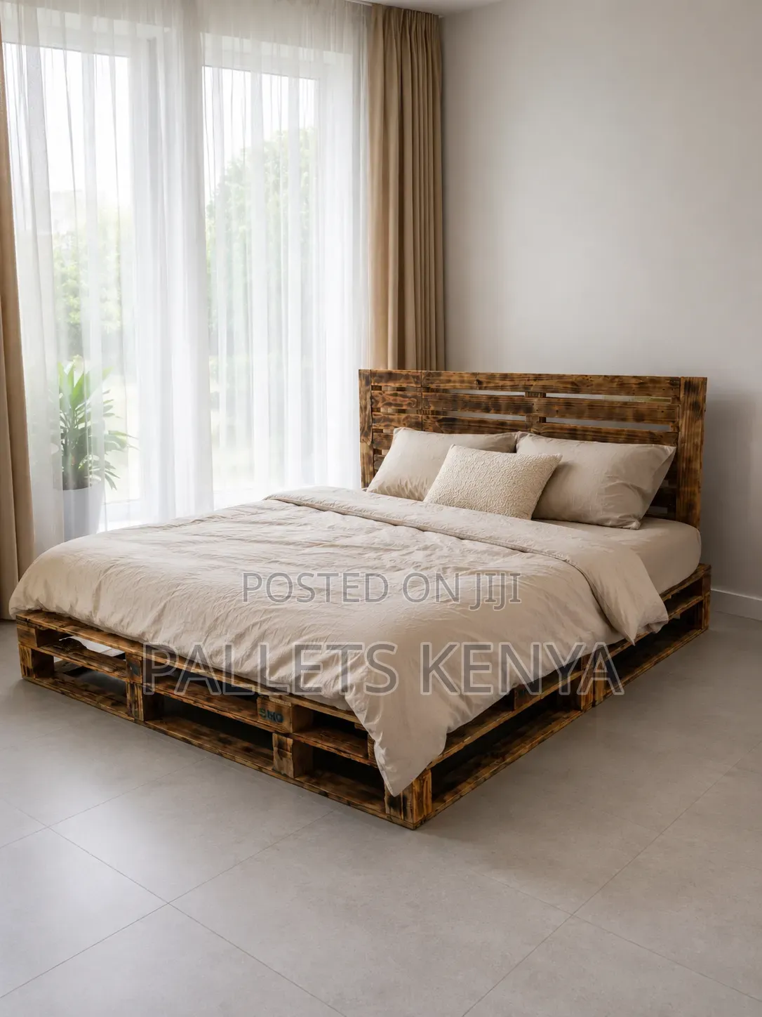 6×6 Pallet Bed-Confortable Back Friendly Bed Frame. KKN
