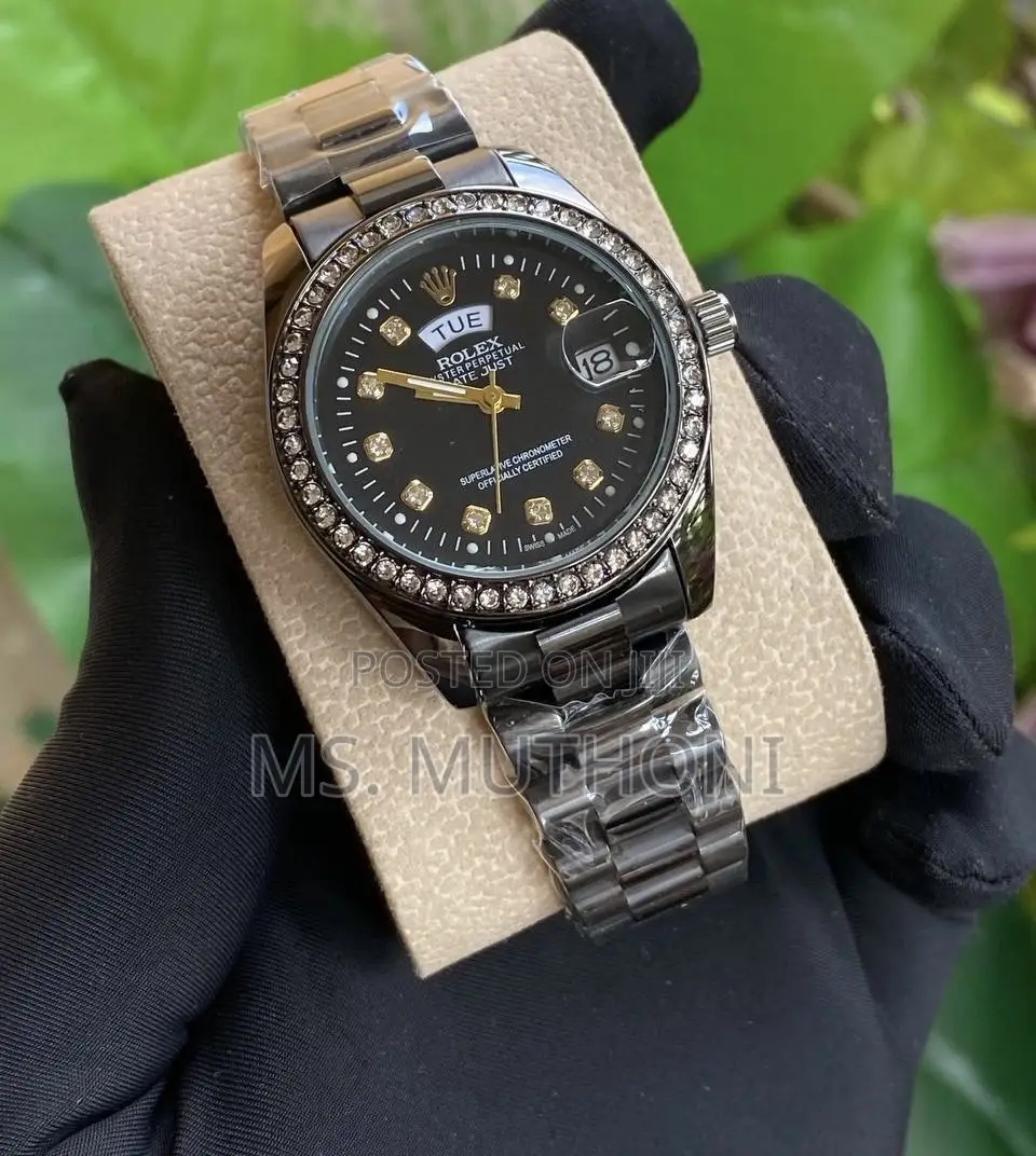 Rhinestones Detailed Ladies Quartz Rolex