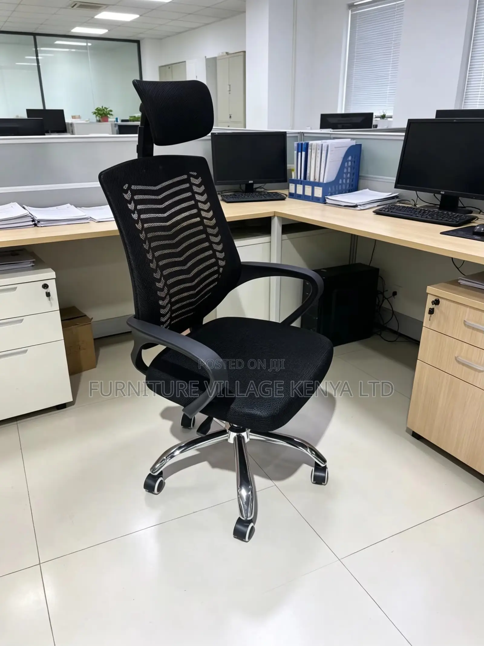 Breathable Backrest Mesh Headrest Chair