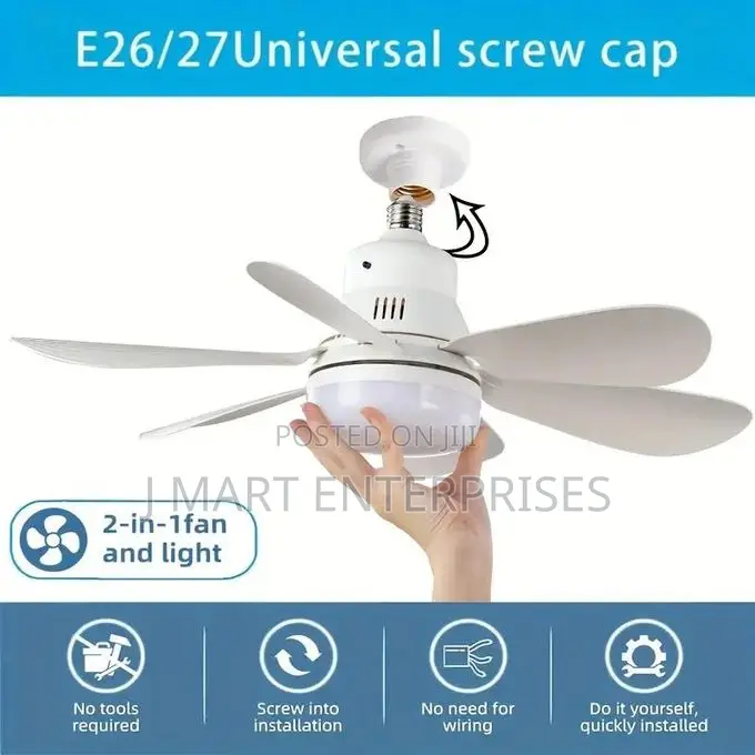 Smart Led Ceiling Fan Light Remote Control, White,