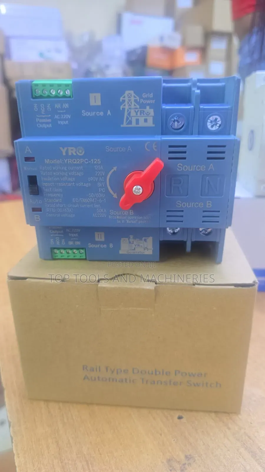 2 Pole 125 Amps Single Phase Automatic Change Over Switch