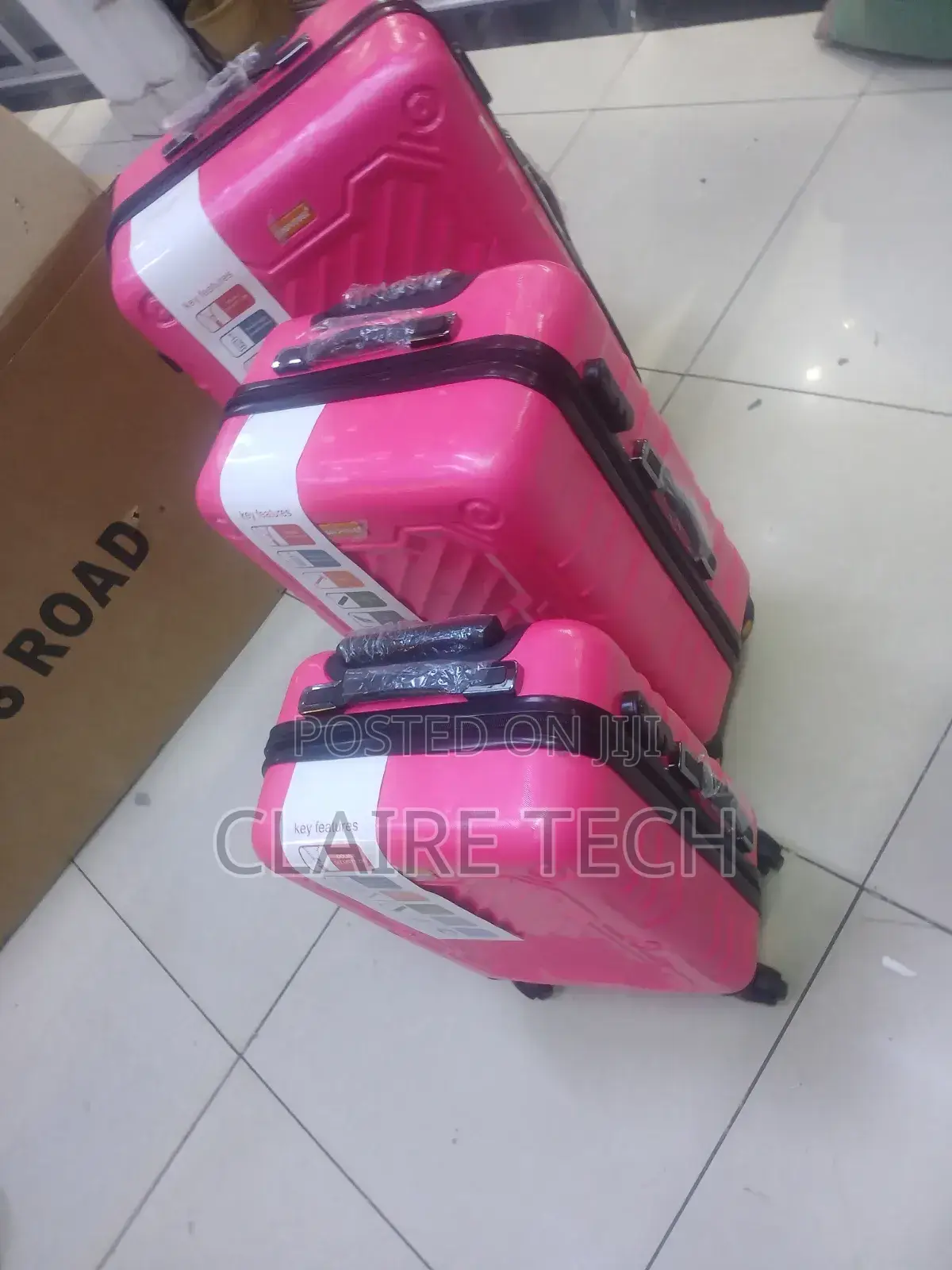 Fribe Luxury Hot Pink Suitcase – Modern Travel Luggage With Wheels